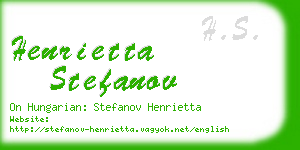 henrietta stefanov business card